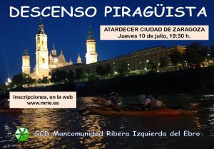 DESCENSO PIRAGÜISTA "ATARDECER CIUDAD DE ZARAGOZA"